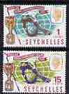 Seychelles 1966 Football World Cup perf set of 2 unmounted mint, SG 226-27*, stamps on football, stamps on sport