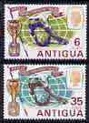 Antigua 1966 Football World Cup perf set of 2 unmounted mint, SG 176-77*, stamps on , stamps on  stamps on football, stamps on  stamps on sport