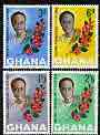 Ghana 1964 Founder's Day perf set of 4 unmounted mint, SG 343-46, stamps on flowers, stamps on hibiscus