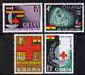 Ghana 1963 Red Cross Centenary perf set of 4 unmounted mint, SG 307-10, stamps on , stamps on  stamps on red cross, stamps on  stamps on nurses