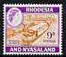 Rhodesia & Nyasaland 1959-62 Rhodesian Railways 9d (from def set) unmounted mint SG 24a, stamps on railways