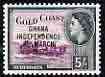 Ghana 1957-58 Surfboats 5s with Independence opt unmounted mint SG 180