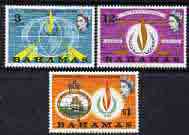 Bahamas 1968 Human Rights Year perf set of 3 unmounted mint, SG 312-14, stamps on human rights, stamps on globes
