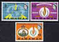 Bahamas 1968 Human Rights Year perf set of 3 unmounted mint, SG 312-14, stamps on , stamps on  stamps on human rights, stamps on  stamps on globes