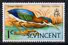 St Vincent 1970-71 Green Heron 1c (glazed paper) from def set unmounted mint, SG 286a, stamps on , stamps on  stamps on birds, stamps on  stamps on herons