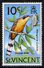 St Vincent 1970-71 Mangrove Cuckoo 10c from def set unmounted mint, SG 293, stamps on birds, stamps on cuckoos