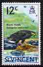 St Vincent 1970-71 Black Hawk 12c from def set unmounted mint, SG 294, stamps on , stamps on  stamps on birds, stamps on  stamps on hawks, stamps on  stamps on birds of prey
