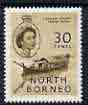 North Borneo 1954-59 Suluk Boat 30c (original 200 screen) from def set unmounted mint, SG 381, stamps on ships