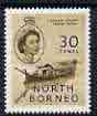 North Borneo 1954-59 Suluk Boat 30c (original 200 screen) from def set unmounted mint, SG 381, stamps on , stamps on  stamps on ships