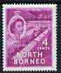 North Borneo 1954-59 Hemp Drying 4c from def set unmounted mint, SG 375, stamps on hemp, stamps on drugs, stamps on 