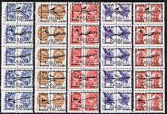 Karjala Republic - Aircraft (incl Concorde) opt set of 25 values each design opt'd on pair of Russian defs (Total 50 stamps) unmounted mint, stamps on , stamps on  stamps on aviation, stamps on  stamps on concorde