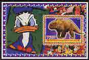 Congo 2005 Dinosaurs & Disney Characters #3 perf m/sheet fine cto used, stamps on dinosaurs, stamps on disney