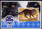 Benin 2005 Scouts & Cats perf m/sheet fine cto used, stamps on , stamps on  stamps on scouts, stamps on  stamps on cats