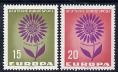 Germany - West 1964 Europa set of 2 unmounted mint, SG 1350-51, stamps on , stamps on  stamps on europa