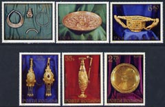 Rumania 1973 Treasures of Pietrosa set of 6 unmounted mint, SG 4010-15, stamps on , stamps on  stamps on artefacts, stamps on  stamps on gold, stamps on  stamps on jewellry, stamps on  stamps on  oil , stamps on  stamps on 