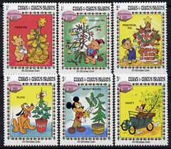 Turks & Caicos Islands 1983 Christmas (Oh Christmas Tree) short set to 3c (6 vals) unmounted mint, SG 759-64, stamps on , stamps on  stamps on disney, stamps on  stamps on christmas, stamps on  stamps on shells