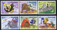 Sierra Leone 1983 Space Ark Fantasy short set to 10c unmounted mint, SG 774-79, stamps on disney, stamps on space, stamps on animals, stamps on reptiles