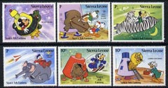 Sierra Leone 1983 Space Ark Fantasy short set to 10c unmounted mint, SG 774-79, stamps on , stamps on  stamps on disney, stamps on  stamps on space, stamps on  stamps on animals, stamps on  stamps on reptiles