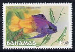 Bahamas 1987 Royal Gramma 45c (1987 imprint date) unmounted mint, SG 795, stamps on , stamps on  stamps on fish