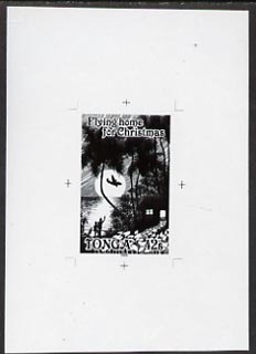 Tonga 1989 Waving to Casa C-212 Aviocar 42s (from Christmas set) B&W photographic proof, scarce thus, as SG 1060, stamps on , stamps on  stamps on christmas, stamps on  stamps on aviation