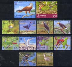 Solomon Islands 2001 Birds perf set of 12 unmounted mint, SG 976-87, stamps on birds, stamps on parrots, stamps on kingfisher