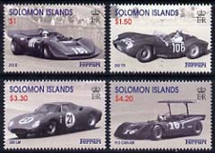 Solomon Islands 1999 Birth Centenary of Enzo Ferrari perf set of 4 unmounted mint, SG 947-50, stamps on , stamps on  stamps on cars, stamps on  stamps on ferrari