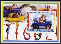 Liberia 2005 Disney's Tigger perf m/sheet #4 fine cto used, stamps on disney, stamps on cats, stamps on tigers