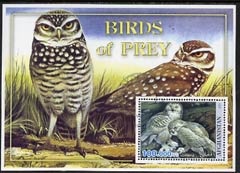 Afghanistan 2001 Birds of Prey perf m/sheet fine cto used, stamps on , stamps on  stamps on birds, stamps on  stamps on birds of prey, stamps on  stamps on owls