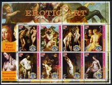 Somalia 2005 Erotic Art - Rubens & Rembrandt large perf sheetlet containing 8 values unmounted mint, stamps on , stamps on  stamps on arts, stamps on  stamps on nudes, stamps on  stamps on roubens, stamps on  stamps on rembrandt, stamps on  stamps on erotica