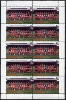 St Vincent 1987 English Football teams $2 Arsenal complete perf sheet of 10 unmounted mint SG 1093, stamps on football, stamps on sport, stamps on arsenal