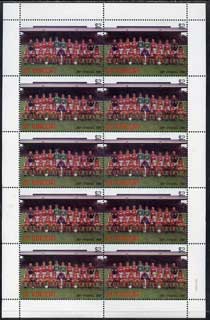 St Vincent 1987 English Football teams $2 Arsenal complete perf sheet of 10 unmounted mint SG 1093, stamps on , stamps on  stamps on football, stamps on  stamps on sport, stamps on  stamps on arsenal