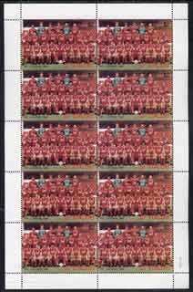 St Vincent 1987 English Football teams $2 Liverpool complete perf sheet of 10 unmounted mint SG 1094, stamps on , stamps on  stamps on football, stamps on  stamps on sport, stamps on  stamps on liverpool