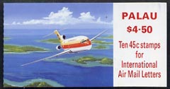 Palau 1989 $4.50 Aircraft booklet complete, stamps on , stamps on  stamps on aviation