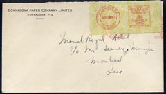 Canada 1944 cover to Montreal from Donnacona Paper Co Ltd, stamps on paper