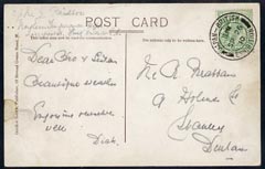 Great Britain 1911 PPC (Japan - British Exhibition) used bearing KE7 1/2d with fine exhibition cancel, stamps on exhibitions, stamps on 