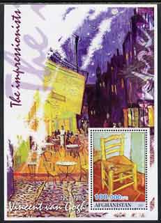 Afghanistan 2001 The Impressionists - Vincent Van Gogh #2 perf souvenir sheet unmounted mint, stamps on , stamps on  stamps on arts, stamps on  stamps on van gogh