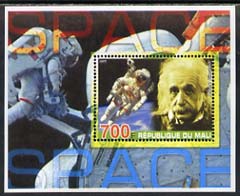 Mali 2005 Albert Einstein & Space #3 perf souvenir sheet unmounted mint, stamps on , stamps on  stamps on personalities, stamps on science, stamps on physics, stamps on nobel, stamps on einstein, stamps on maths, stamps on space, stamps on judaica , stamps on  stamps on personalities, stamps on  stamps on einstein, stamps on  stamps on science, stamps on  stamps on physics, stamps on  stamps on nobel, stamps on  stamps on maths, stamps on  stamps on space, stamps on  stamps on judaica, stamps on  stamps on atomics
