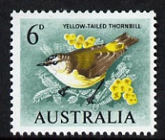 Australia 1964-65 Thornbill 6d from Birds def set, unmounted mint, SG 363, stamps on birds