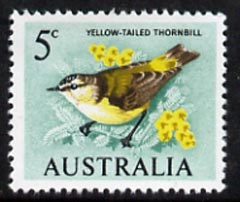 Australia 1966-73 Thornbill 5c from decimal def set unmounted mint, SG 386, stamps on , stamps on  stamps on birds