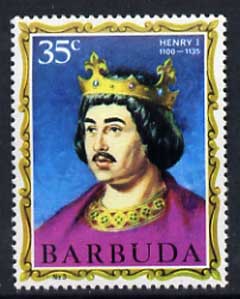 Barbuda 1970-71 English Monarchs SG 44 Henry I unmounted mint*, stamps on , stamps on  stamps on royalty