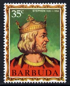 Barbuda 1970-71 English Monarchs SG 45 Stephen unmounted mint*, stamps on , stamps on  stamps on royalty