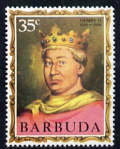 Barbuda 1970-71 English Monarchs SG 46 Henry II unmounted mint*, stamps on royalty