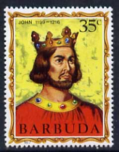 Barbuda 1970-71 English Monarchs SG 48 John unmounted mint*, stamps on royalty
