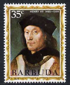 Barbuda 1970-71 English Monarchs SG 60 Henry VII unmounted mint*, stamps on , stamps on  stamps on royalty