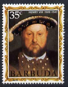 Barbuda 1970-71 English Monarchs SG 61 Henry VIII unmounted mint*, stamps on , stamps on  stamps on royalty