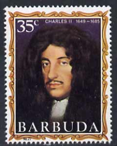 Barbuda 1970-71 English Monarchs SG 68 Charles II unmounted mint*, stamps on , stamps on  stamps on royalty