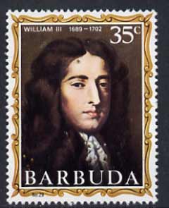 Barbuda 1970-71 English Monarchs SG 70 William III unmounted mint*, stamps on , stamps on  stamps on royalty