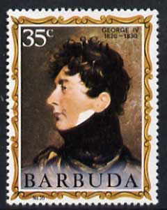 Barbuda 1970-71 English Monarchs SG 76 George IV unmounted mint, stamps on , stamps on  stamps on royalty