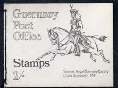 Guernsey 1969 2s Booklet (Royal Guernsey Light Dragoons) complete and pristine, SG SB1, stamps on militaria, stamps on horses
