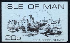 Isle of Man 1976-79 Castletown Harbour 20p Sachet Booklet (blue cover) complete, stamps on , stamps on  stamps on harbours